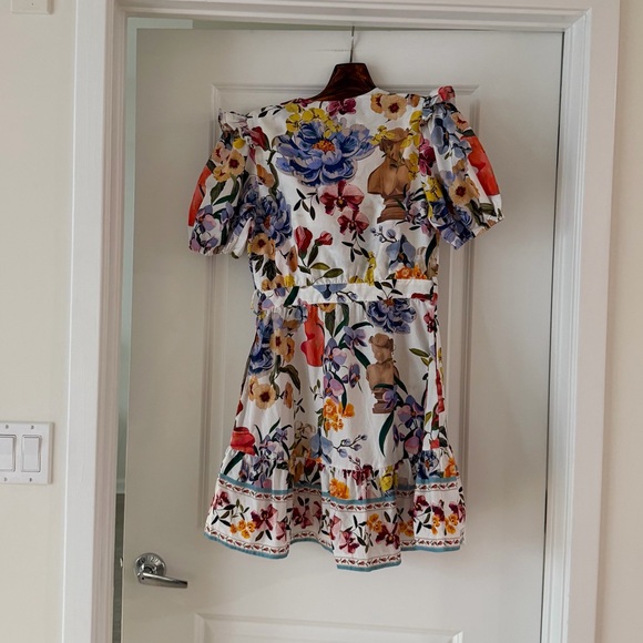 Farm Rio Off-White Greek Garden Organic Cotton Mini Dress - Picture 8 of 8